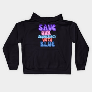 Save Our Democracy Retro Kids Hoodie